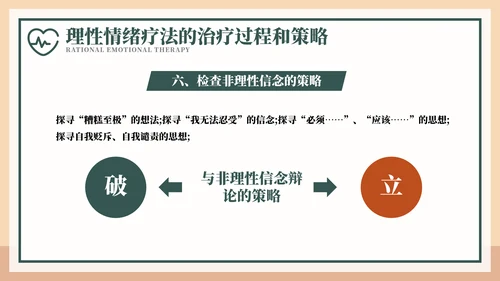 释放情绪理性情绪疗法宣传PPT模板