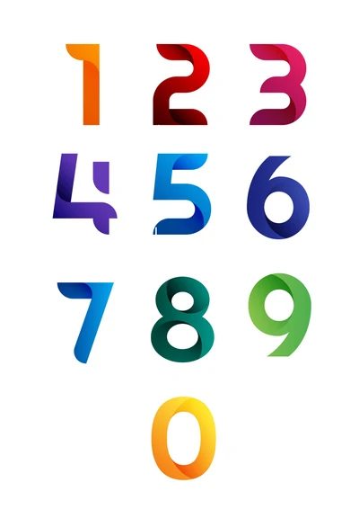 彩色0-9数字号码