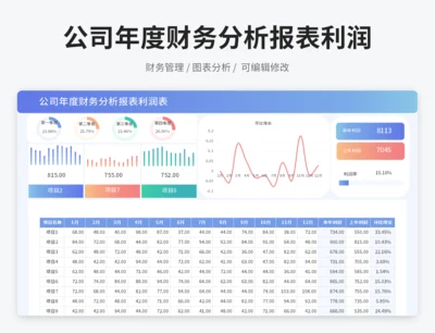 公司年度财务分析报表利润表