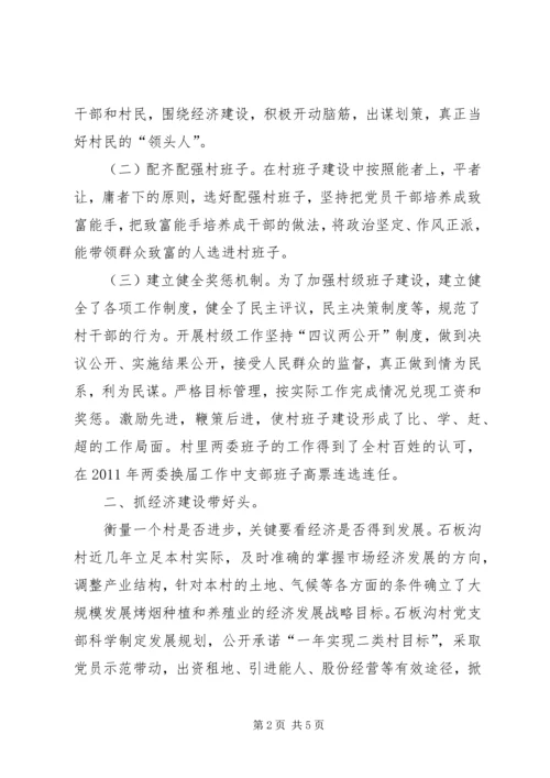 村党支部先进事迹汇报材料.docx