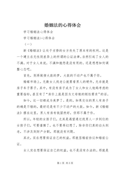 婚姻法的心得体会 (3).docx