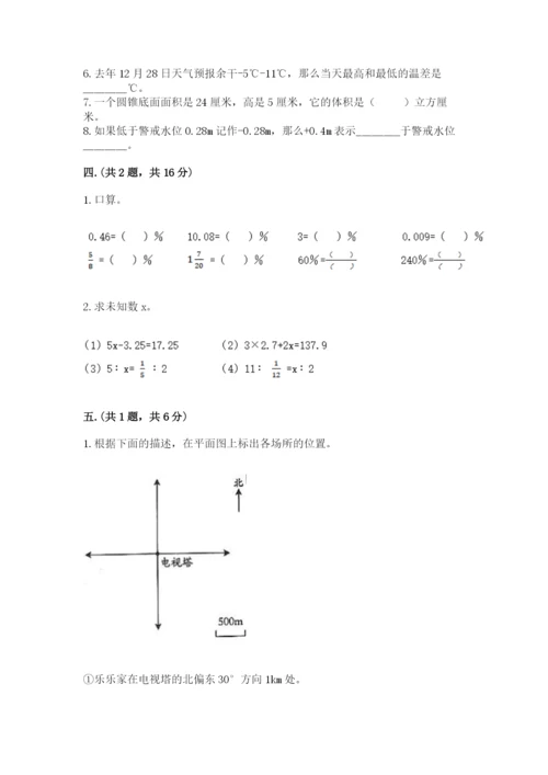 苏教版数学六年级下册试题期末模拟检测卷（精练）.docx