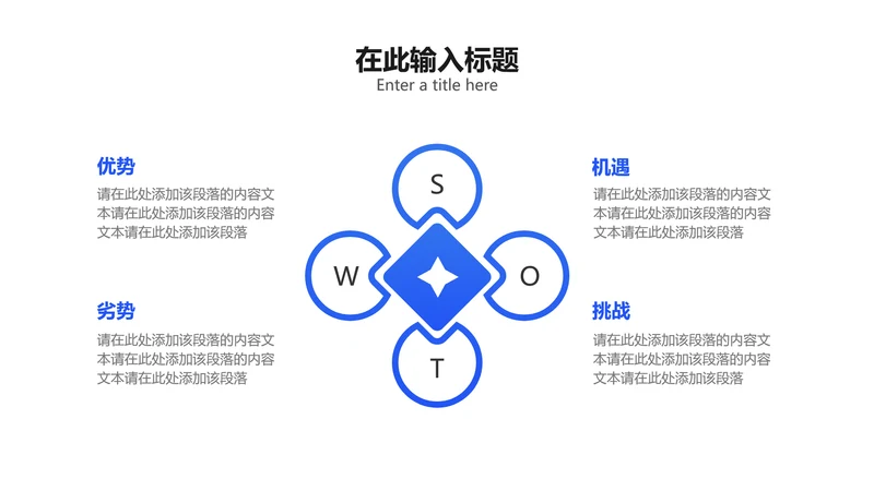 SWOT列表4项PPT内容页