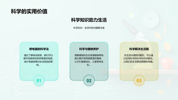 科学解读生活PPT模板