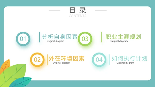 简约大学生就业规划动态PPT模板