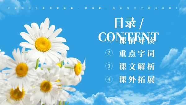 蓝色简约实拍假如生活欺骗了你PPT七年级语文课文PPT