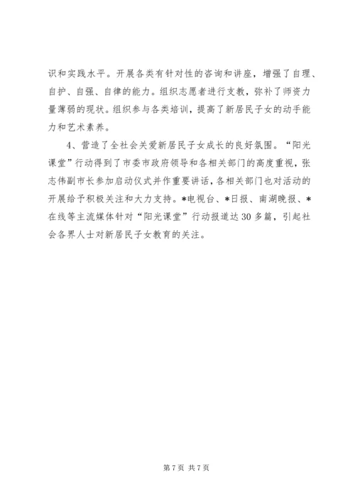 团市委阳光行动调研报告.docx