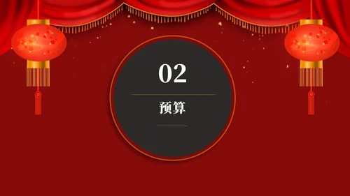 大红简约灯笼策划PPT模板