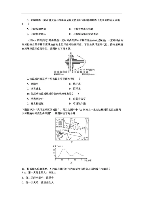 方法技巧：如何判读河流流量过程线图