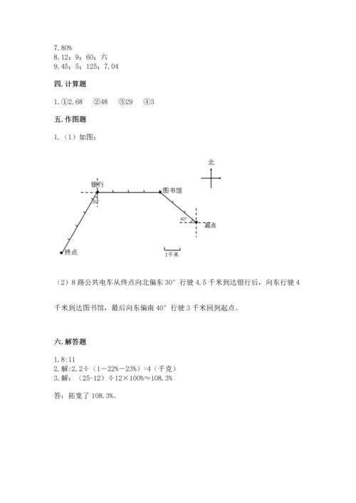 人教版六年级上册数学期末测试卷及答案（考点梳理）.docx