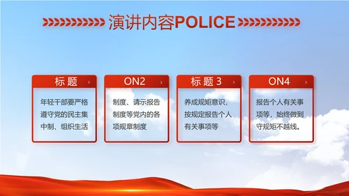 警察公安心向党工作总结计划PPT
