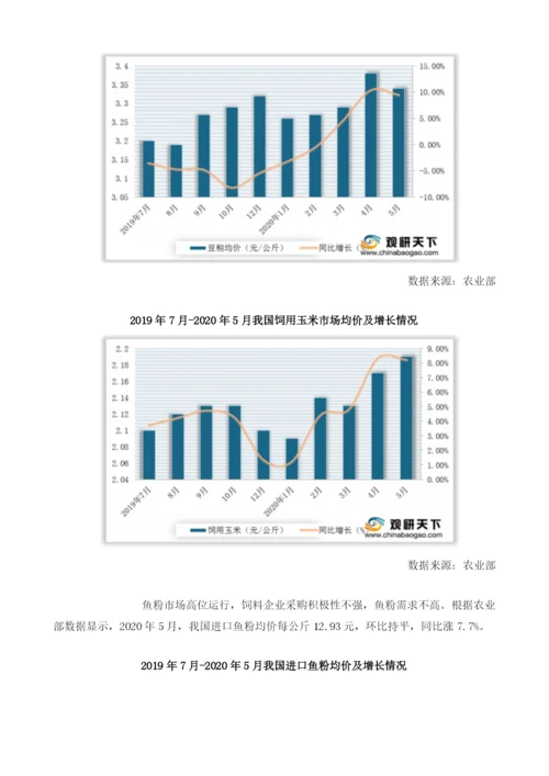 我国饲料行业细分产品数据：肉鸡等价格上涨原料进口量增长.docx