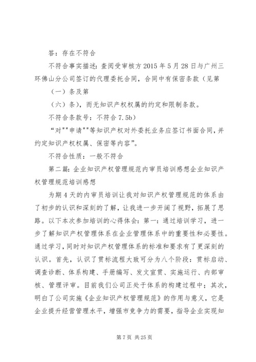 企业知识产权管理规范内审员考核.docx