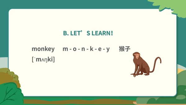 卡通动物英语《ANIMALS》教学课件PPT模板