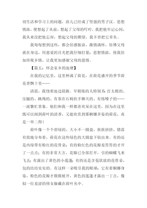 关于思乡之情的作文.docx