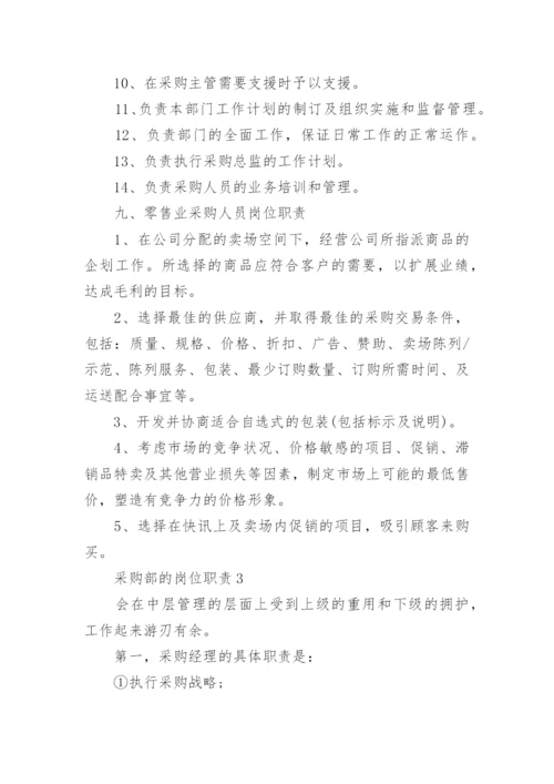 采购部的岗位职责及管理制度.docx