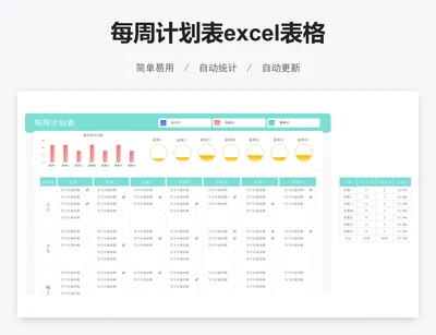 每周计划表excel表格