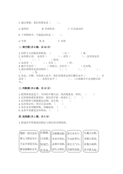 教科版小学科学一年级下册期末测试卷附答案（达标题）.docx