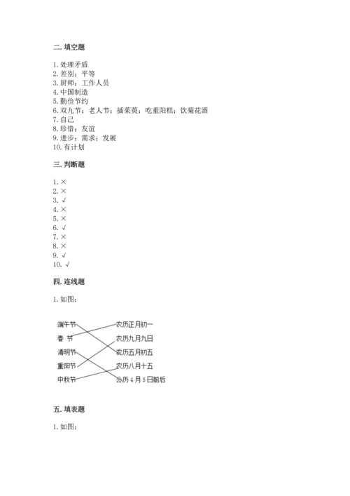 部编版小学四年级下册道德与法治《期末测试卷》及答案（易错题）.docx