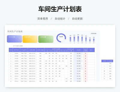 车间生产计划表