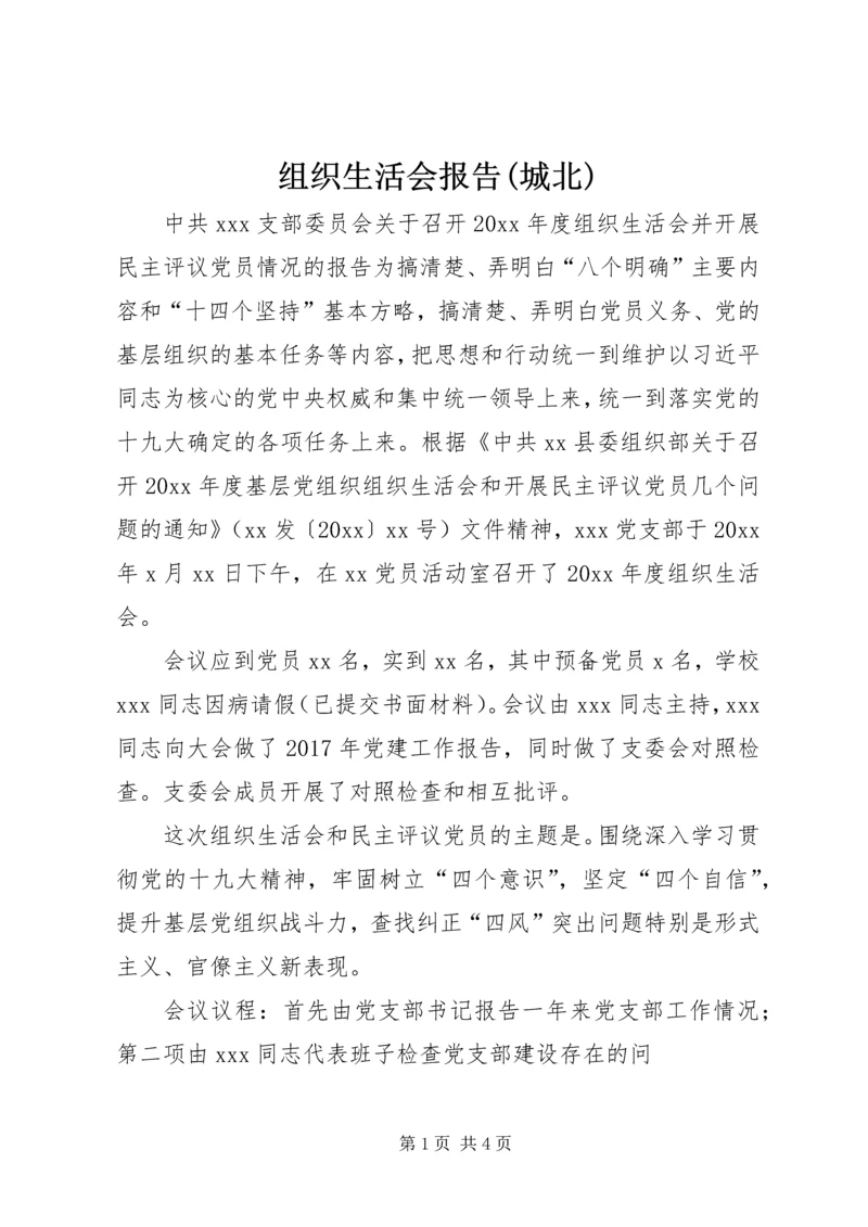 组织生活会报告(城北) (5).docx