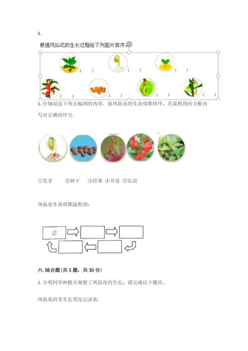 教科版科学四年级下册第一单元《植物的生长变化》测试卷带精品答案.docx