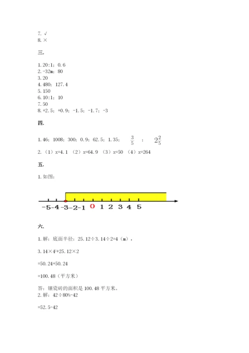 北京版数学小升初模拟试卷及完整答案【易错题】.docx