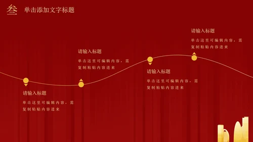 红色五星城市党政PPT模板