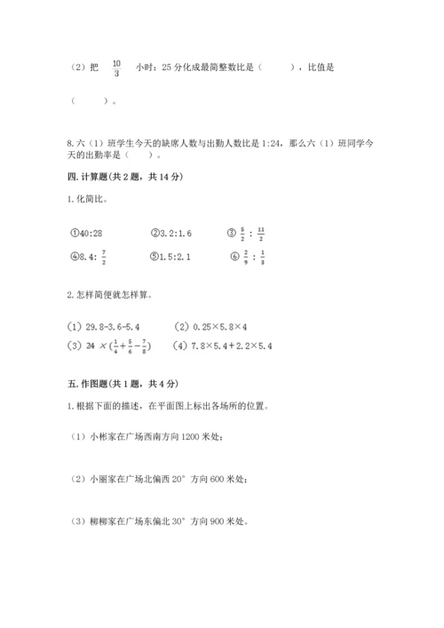 小学数学六年级上册期末测试卷附参考答案（能力提升）.docx