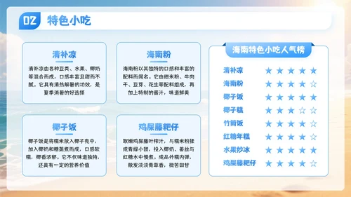 蓝色3D卡通国庆节三亚旅游攻略PPT模板