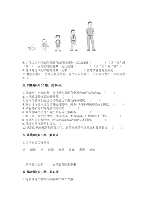 教科版小学科学三年级下册 期末测试卷完美版.docx
