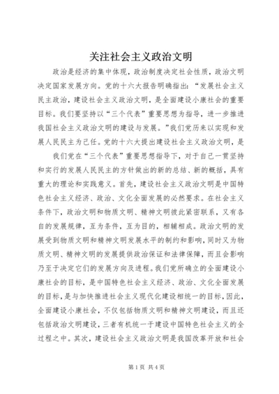 关注社会主义政治文明 (3).docx