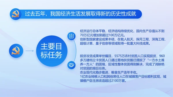 蓝色党建党支部述职报告动态PPT党课