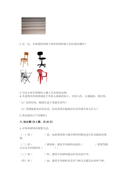 教科版二年级上册科学期末测试卷【学生专用】.docx