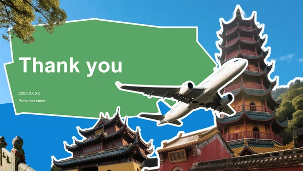 绿色撕纸风武汉美食与文化体验旅行计划PPT主题