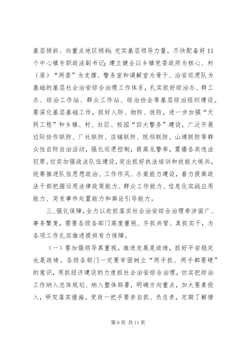 关于社会治安综合治理工作会议上的讲话.docx