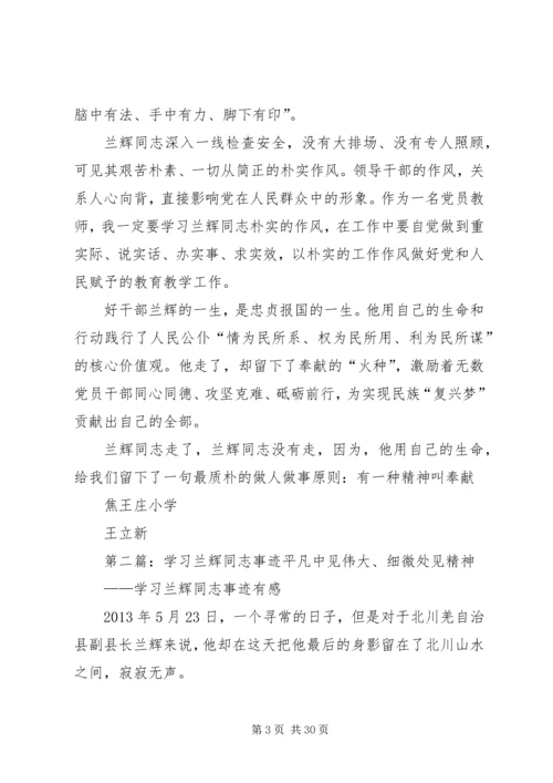 学习兰辉同志先进事迹有感王立新.docx