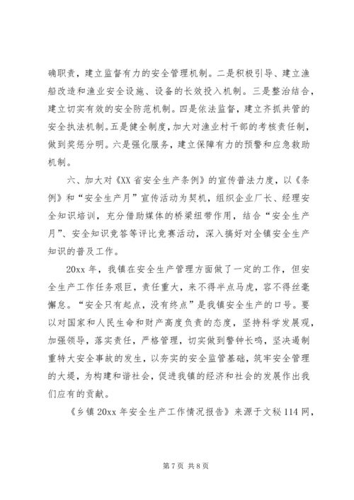 乡镇安全生产工作情况报告.docx