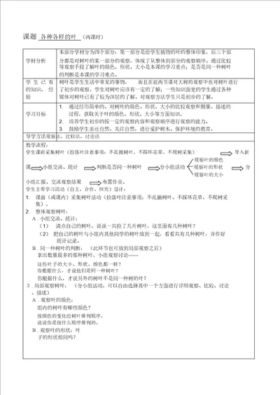 小学科学教科版三上全册教案