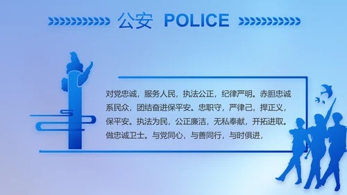 忠诚正义秉公执法公安警察动态PPT