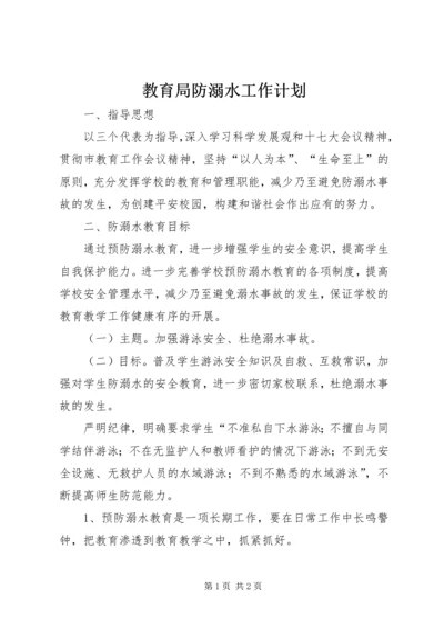 教育局防溺水工作计划.docx