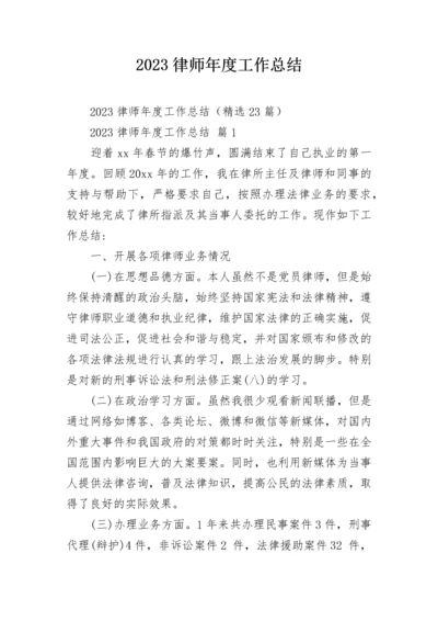 2023律师年度工作总结.docx