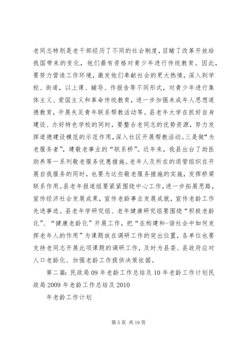民政局老龄工作计划.docx