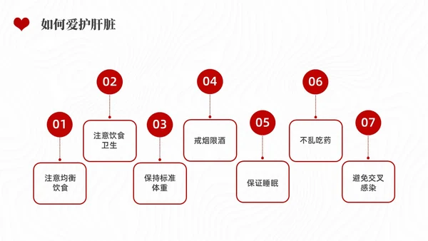 红色水彩简约插画全国爱肝日企业培训PPT课件