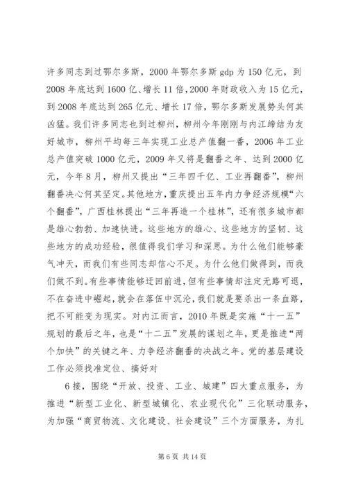 市委书记在全市基层组织建设会上的讲话.docx