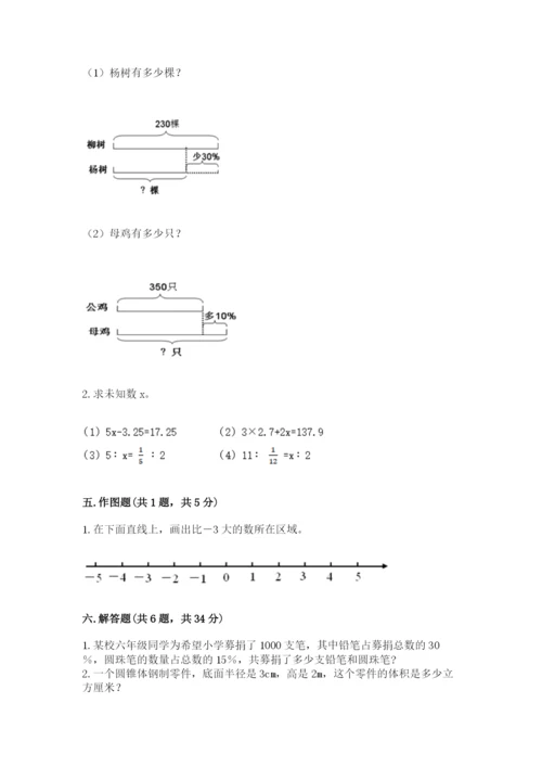 北京版六年级下册数学期末测试卷附答案（综合题）.docx