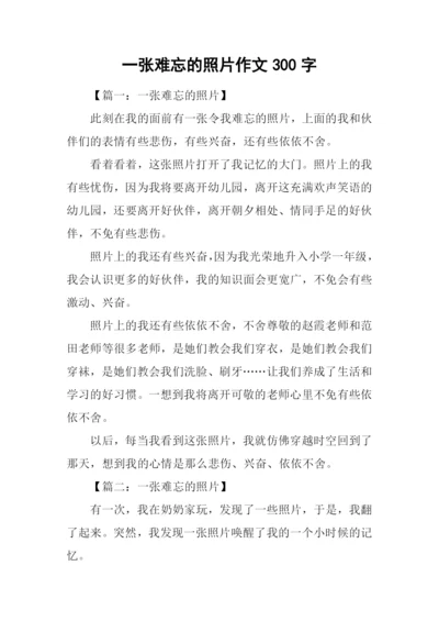 一张难忘的照片作文300字.docx