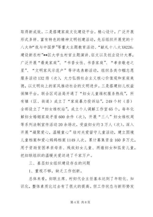 基层妇女组织建设情况调研报告.docx