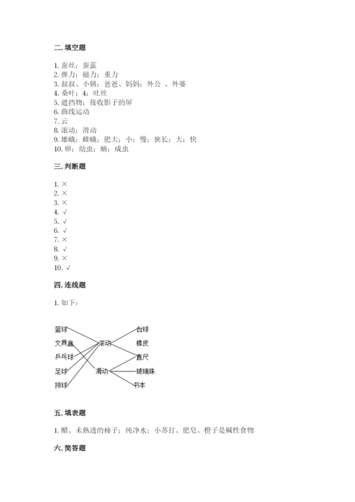 教科版三年级下册科学期末测试卷带答案（巩固）.docx