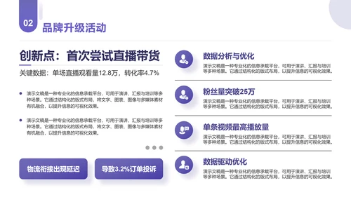 长春花蓝简约风年终总结通用PPT模板